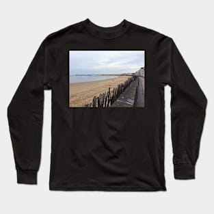 Cloudy French Ocean Boardwalk Long Sleeve T-Shirt